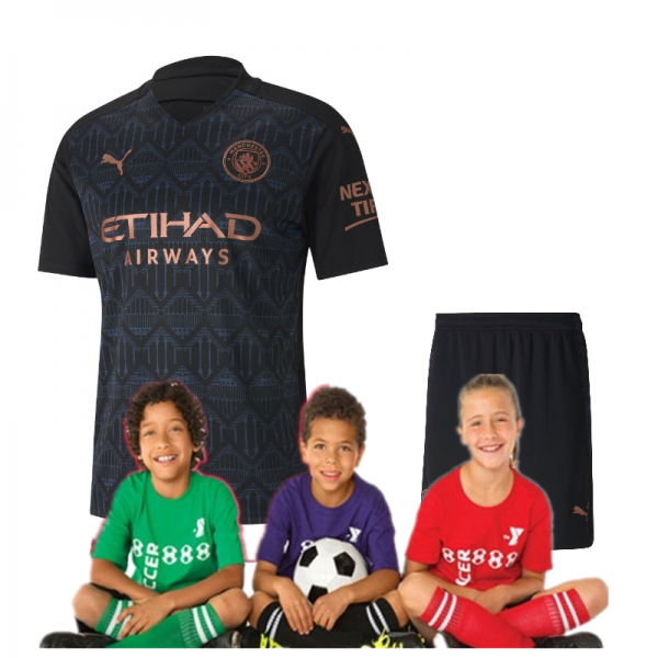Kid's Manchester City Away Suit 20/21(Customizable)
